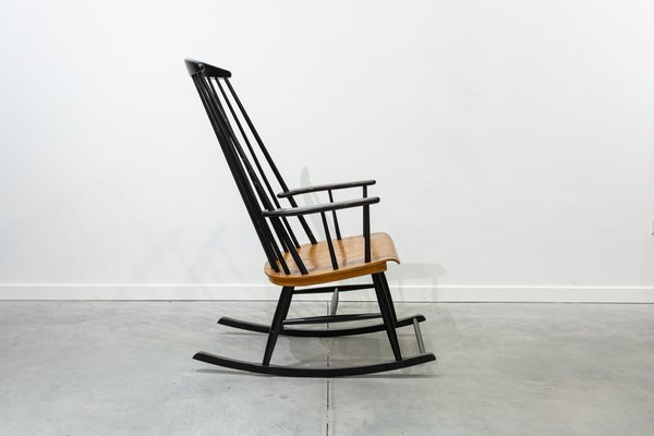 gunstig herstel Agnes Gray Fanett Rocking Chair by Ilmari Tapiovaara, 1970s for sale at Pamono