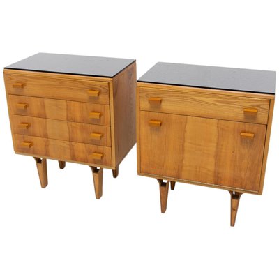 Mid Century Nightstands Chest Of Drawers From Novy Domov Czechoslovakia 1970s Set Of 2 For Sale At Pamono