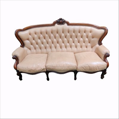 Antique Victorian Style Leather Sofa, Antique Leather Sofas Uk