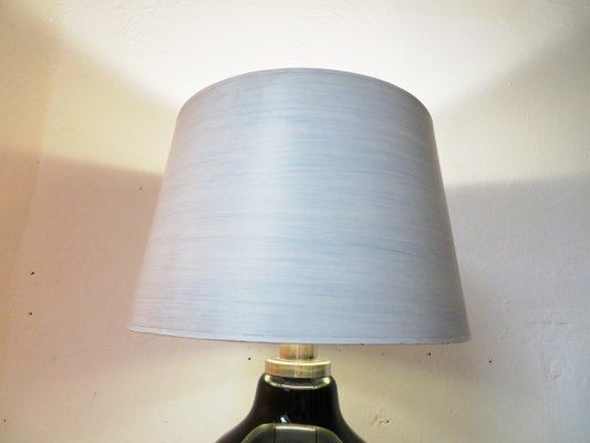 Large Glass Base Table Lamp By Ingo, Large Silver Base Table Lamps