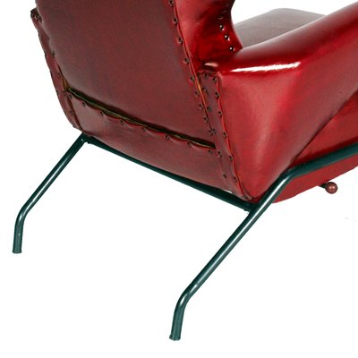 Mid Century Italian Dark Red Leather Sofa In The Style Of Svend Skipper 1960s For At Pamono Mid Century Italian Dark Red Leather, Italian Style Leather Sofa