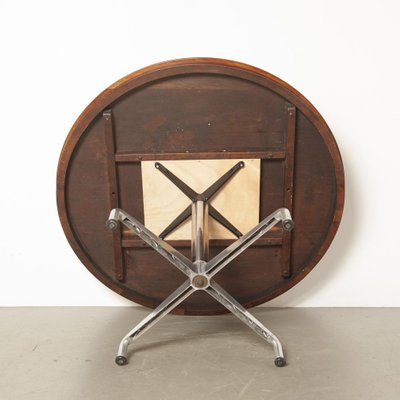 Runder SBC Tisch aus Mahagoni von Anna Castelli für Castelli, 1960er Runder SBC Tisch aus Mahagoni von Anna Castelli für Castelli, 1960er