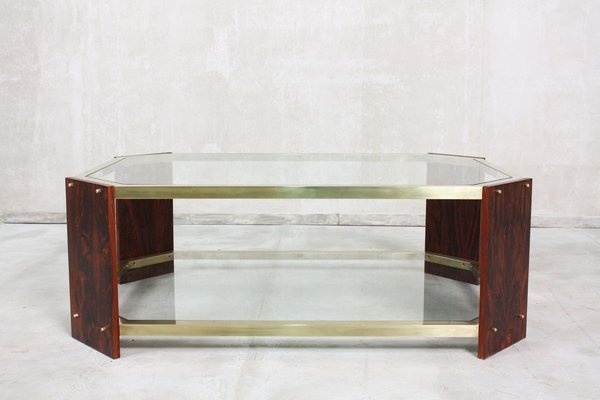 Vintage Italian Brass And Rosewood Coffee Table 1970s For At Pamono - Vintage Italian Brass Coffee Table Vintage Italian Brass And Rosewood Coffee Table 1970s For At Pamono - Vintage Italian Brass Coffee Table