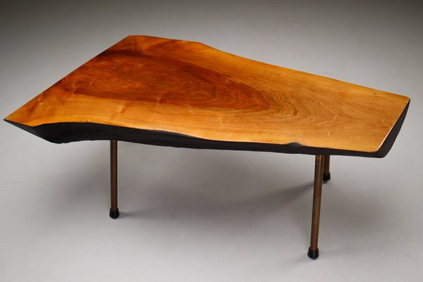 Austrian Walnut Tree Trunk Coffee Table By Carl Aubock For Werkstatte Carl Aubock 1950s For Sale At Pamono