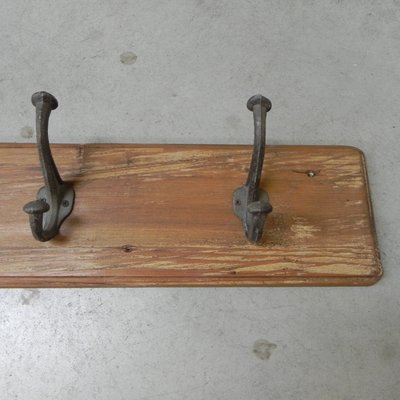 Wall Coat Rack With Cast Iron Hooks, Wrought Iron Coat Rack With Hooks And Handles