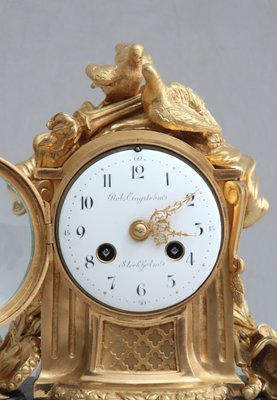 Napoleon III Uhr aus vergoldetem Bronze & Marmor Kaminsims Antiker Esstisch von 1860 aus Mahagoni, 3.704,20 €