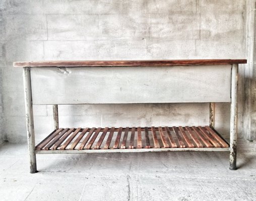 Vintage Industrial Kitchen Worktable for sale at Pamono