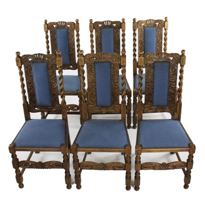 Antique Oak Chairs Set Of 6 For, Antique Oak Chairs With Carvings