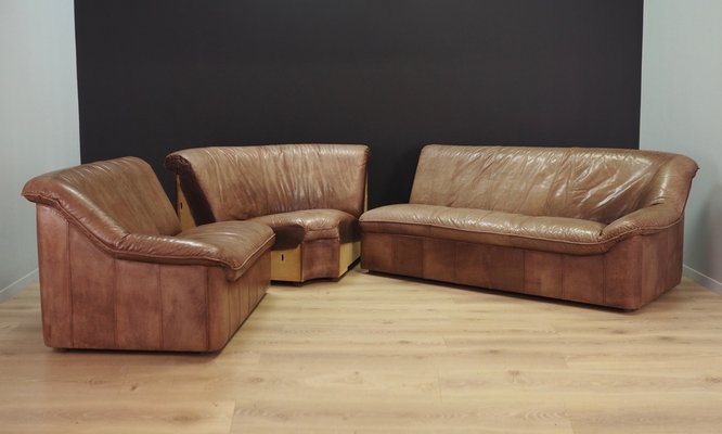 Vintage Leather Corner Sofa 1970s For, Tan Leather Corner Sofa