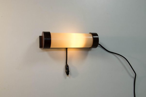 Art Deco Wooden Wall Light Sconce, Wooden Wall Sconce