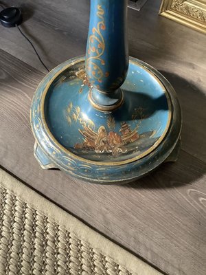 Blue Chinoiserie Floor Lamp 1950s For, Antique Oriental Floor Lamps