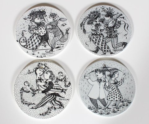 12-Month Wall Plaques by Bjørn Wiinblad for Nymølle Keramiske