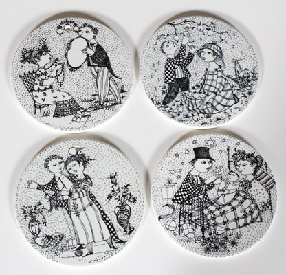 12-Month Wall Plaques by Bjørn Wiinblad for Nymølle Keramiske