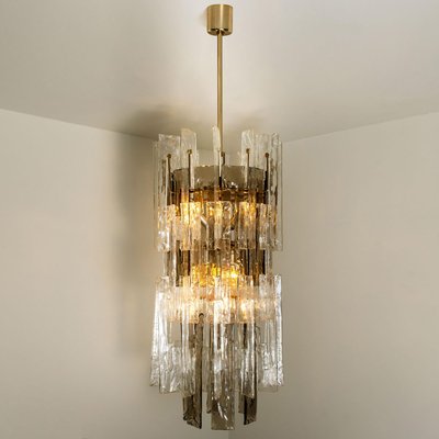 Murano Curved Crystal Chandelier Attributed Carlo Nason Murano Curved Crystal Chandelier Attributed Carlo Nason