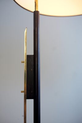 French Metal and Gilded Brass Floor Lamp from Arlus, 1950s French Metal and Gilded Brass Floor Lamp from Arlus, 1950s