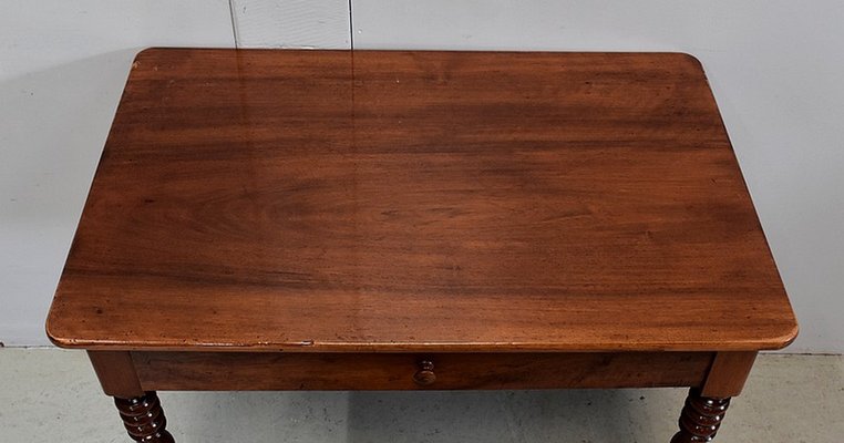 19th Century Louis Philippe Solid Walnut Side Table For Sale At Pamono