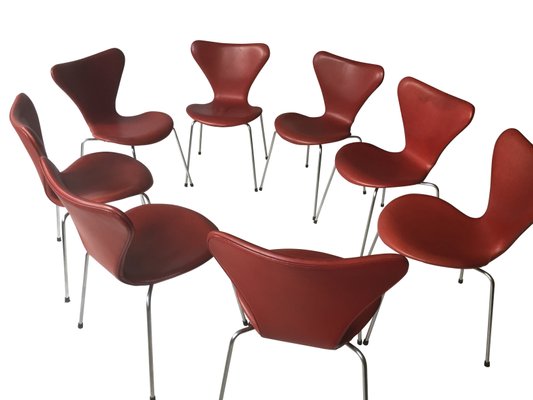 Indian Red Leather Dining Chairs, Red Leather Dining Chairs With Arms