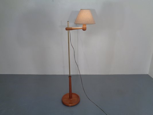 vintage teak floor lamp
