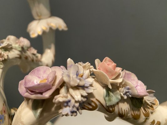 Vintage Italian Porcelain Fl, Italian Porcelain Flower Chandelier