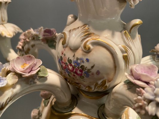 Vintage Italian Porcelain Fl, Italian Porcelain Flower Chandelier
