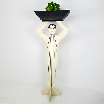 Postmodern Art Deco Style Plant Stand in the Shape of an