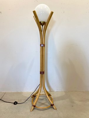 Vintage Bamboo Floor Lamp 1970s