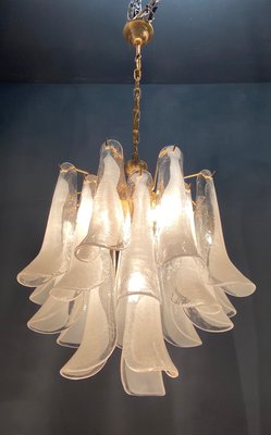 1970s Merano Glass Feather Chandelier 1970s Merano Glass Feather Chandelier