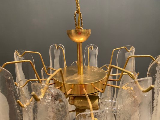 1970s Merano Glass Feather Chandelier 1970s Merano Glass Feather Chandelier