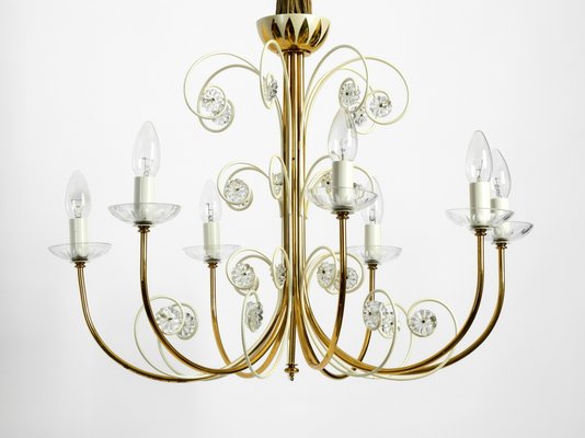 Mid century shop brass chandelier