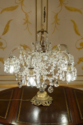 Large Vintage Maria Teresa Style, Crystal Chandelier Style Table Lamps