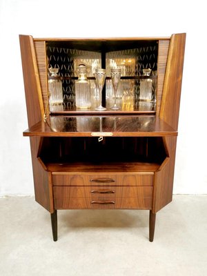 Mid Century Rosewood Corner Bar Cabinet 1960s For Sale At Pamono