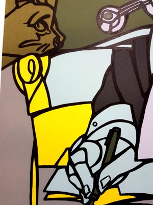 Valerio Adami - Jacques Derrida - Original Signed Lithograph 2014