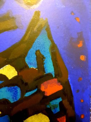 Alfred Manessier - Abstract Blue Composition - Original