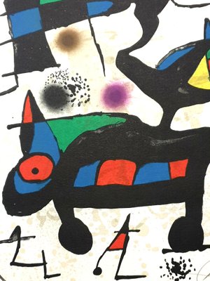 Joan Miro - Abstract Composition - Litografía original con motivos