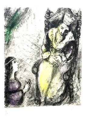 Marc Chagall Bath Sheba At The Feet Of David Original Handsigned Etching 1958 For Sale At Pamono