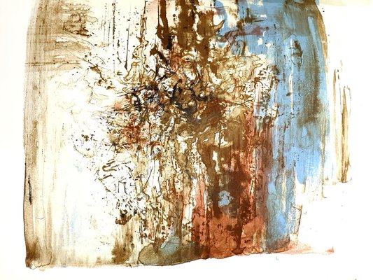 Lithographie Originale De Zao Wou Ki Composition Abstraite 1962 En Vente Sur Pamono
