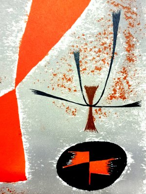 Gustave Singier - Abstract Fish - Original Lithograph 1955 for