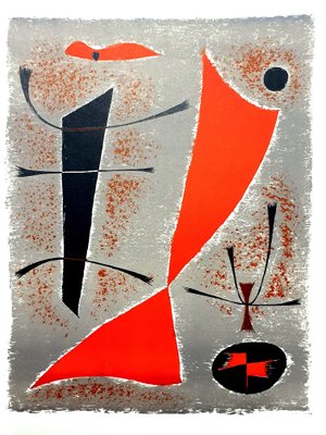 Gustave Singier - Abstract Fish - Original Lithograph 1955 for