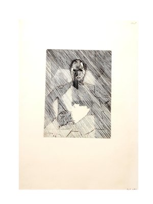 Jacques Villon - Cubist Man - Original Etching 1949 for sale at Pamono