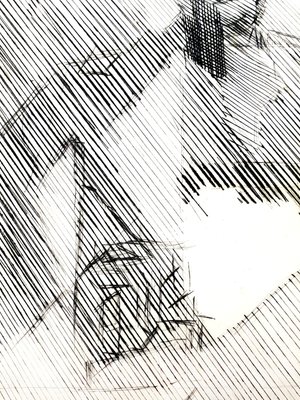 Jacques Villon - Cubist Man - Original Etching 1949 for sale at Pamono