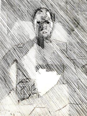 希少図録 Jacques Villon and His Cubist Print Jacques Villon - Cubist Man - Original Etching 1949 for sale at Pamono