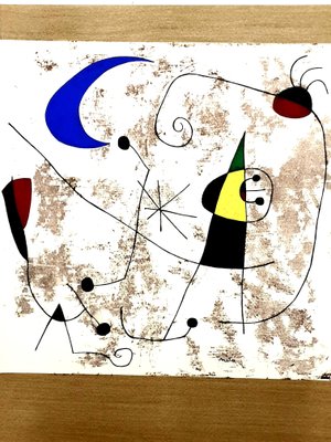 Joan Miro - Moon and Sun - Pochoir 1957 for sale at Pamono