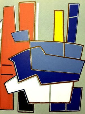Affiche Originale Lithographie Mourlot Alberto Magnelli Exposition 1970 - État Parfait