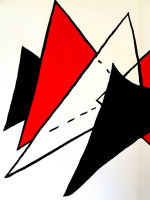 1976 Alexander Calder Derriere le Miroir  Plate 4 #141 Maeght Art Rare Abstract Art Vintage Lithograph Original Vintage Lithograph