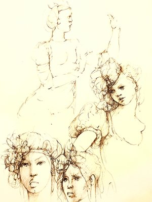 Leonor Fini - Portraits - Original Handsigned Lithograph 1986 for