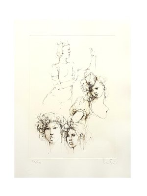 Leonor Fini - Portraits - Original Handsigned Lithograph 1986 for