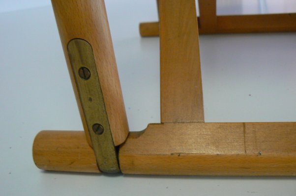 Model MK16 Leather Folding Chair by Mogens Koch for Interna for