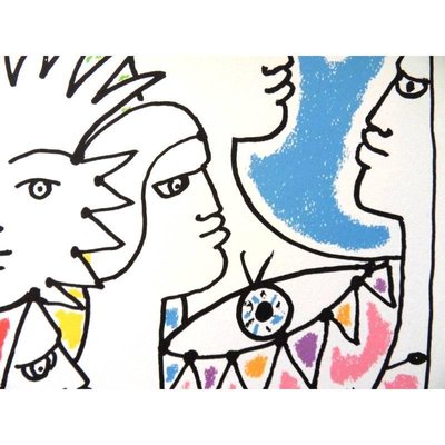 Jean Cocteau - Europe's Colors - Original Lithograph 1961 for sale