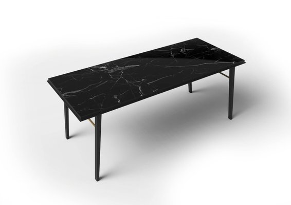 Black marble cheap top desk