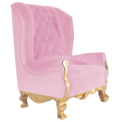 pink armchair